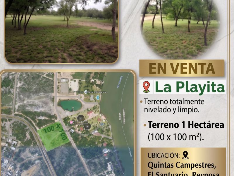 VENTA 1 Hectárea EL SANTUARIO REYNOSA