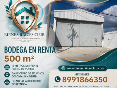 Bodega en Renta de 500 m2