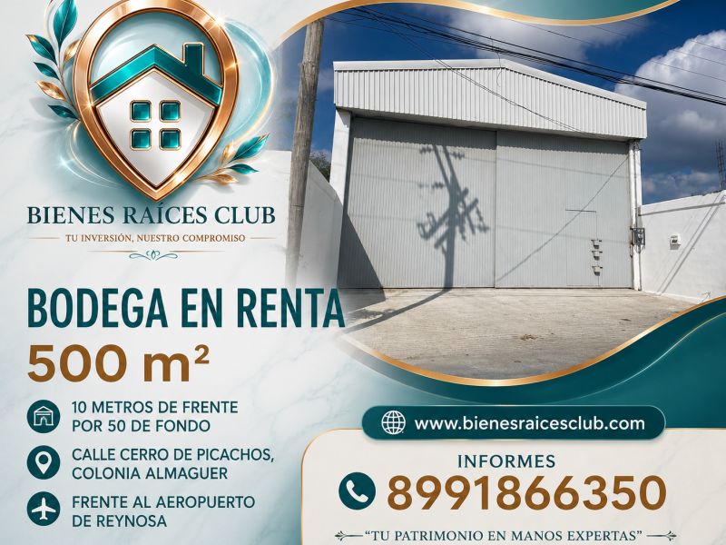 Bodega en Renta de 500 m2