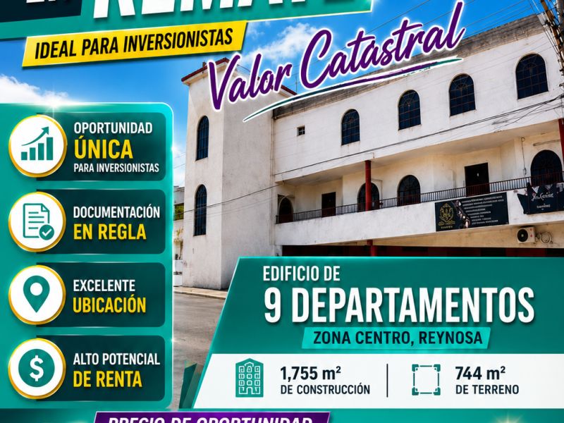 REMATE: Departamentos céntricos en venta en Reynosa, Tamaulipas