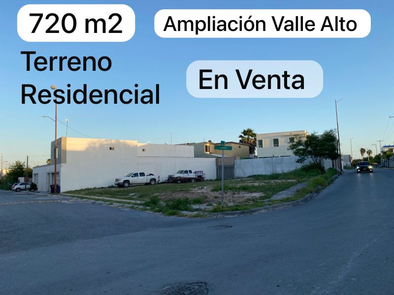 En Venta Terreno residencial Ampliación Valle Alto